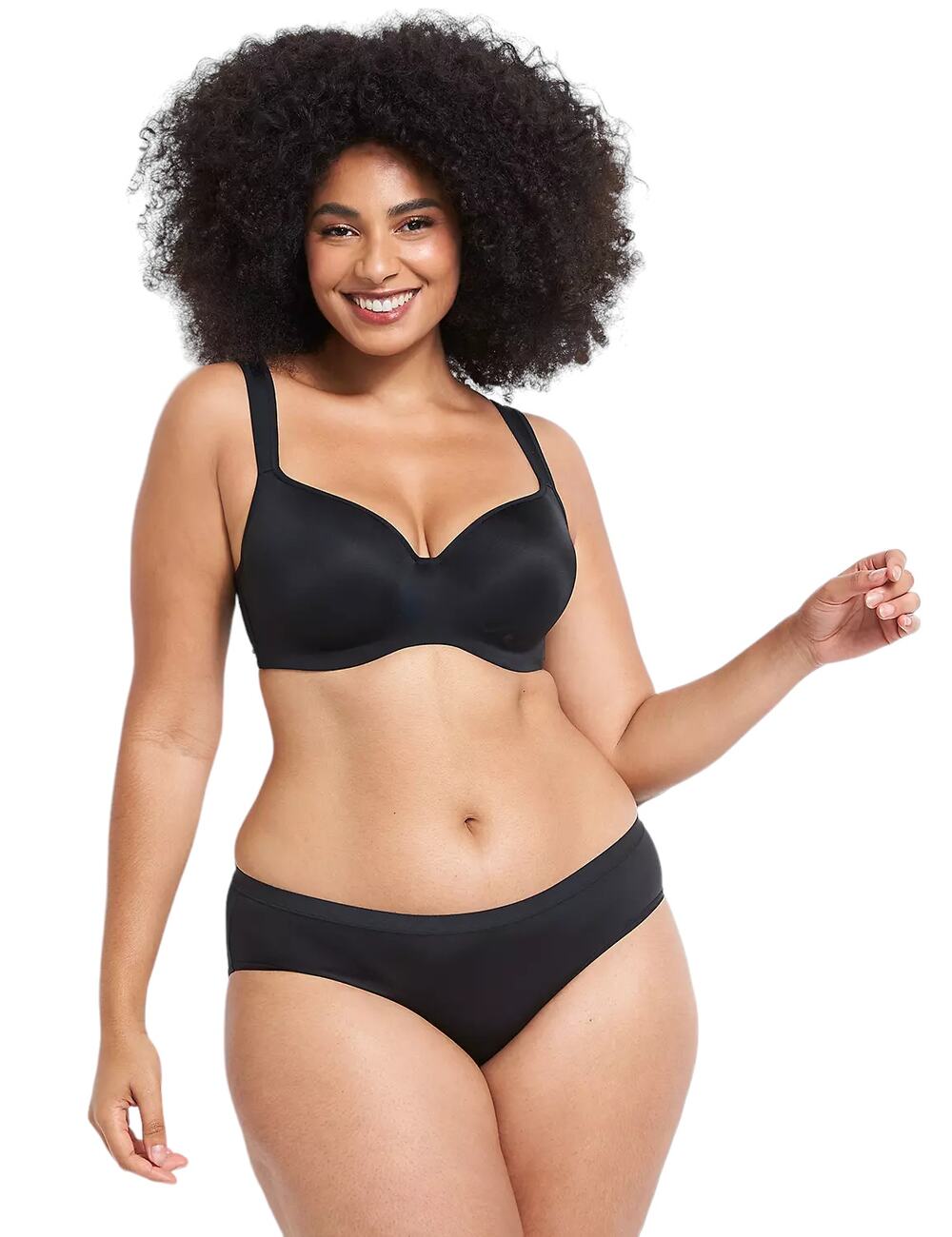 Cacique Black Lightly Lined Balconette Full Coverage Underwire Bra Size 40DDD